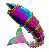 Load image into Gallery viewer, Rainbow Fish Beer Bottle Opener standing on tail - Multicolor by Evvy